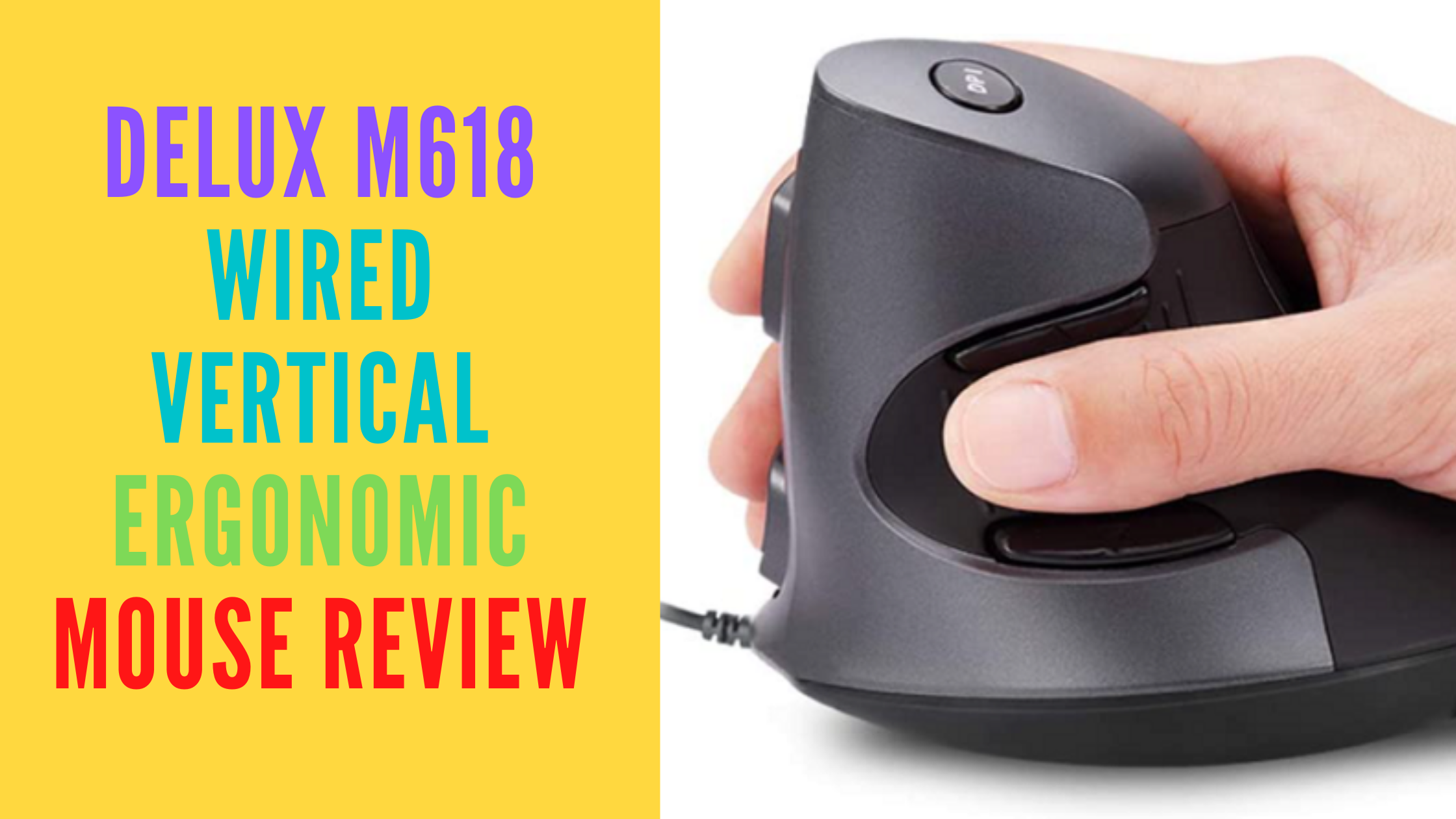 Delux M618 Wired Vertical Ergonomic Mouse
